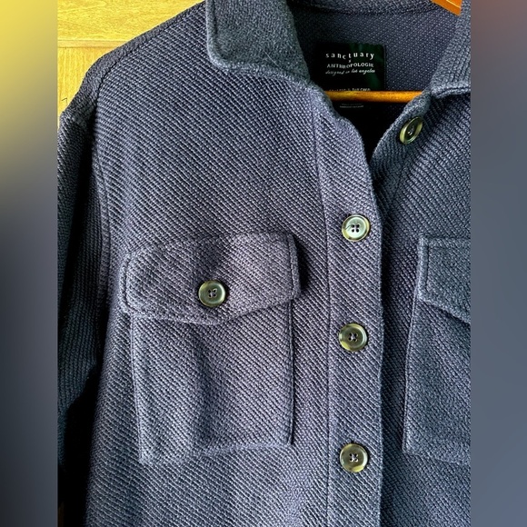 Sanctuary x Anthropologie Terra Knit Shacket Button Jacket Purple Women’s Small‌ - Picture 4 of 12